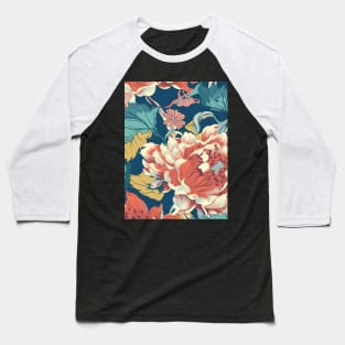 Colorful Flower Pattern V11 Baseball T-Shirt